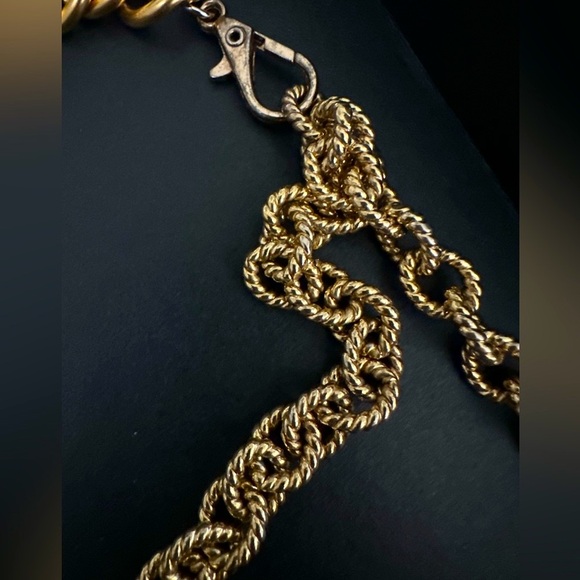 CELINE PARIS RUNWAY LOGO CHUNKY ADJUSTABLE  CHAIN BELT- UPDATED PICS - Picture 9 of 11